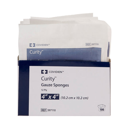 Curity Sterile USP Type VII Gauze Sponge, 4 x 4 Inch, 12-Ply-Gauze Sponge Curity 4 X 4 Inch 12-Ply Sterile 10 per Pouch