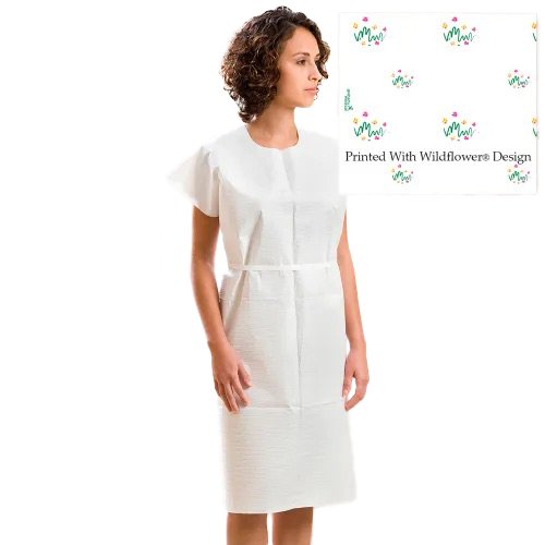 Graham Medical Exam Cape, Medium/Large, Wildflower Print-Patient Exam Gown Medium / Large Wildflower Print Disposable