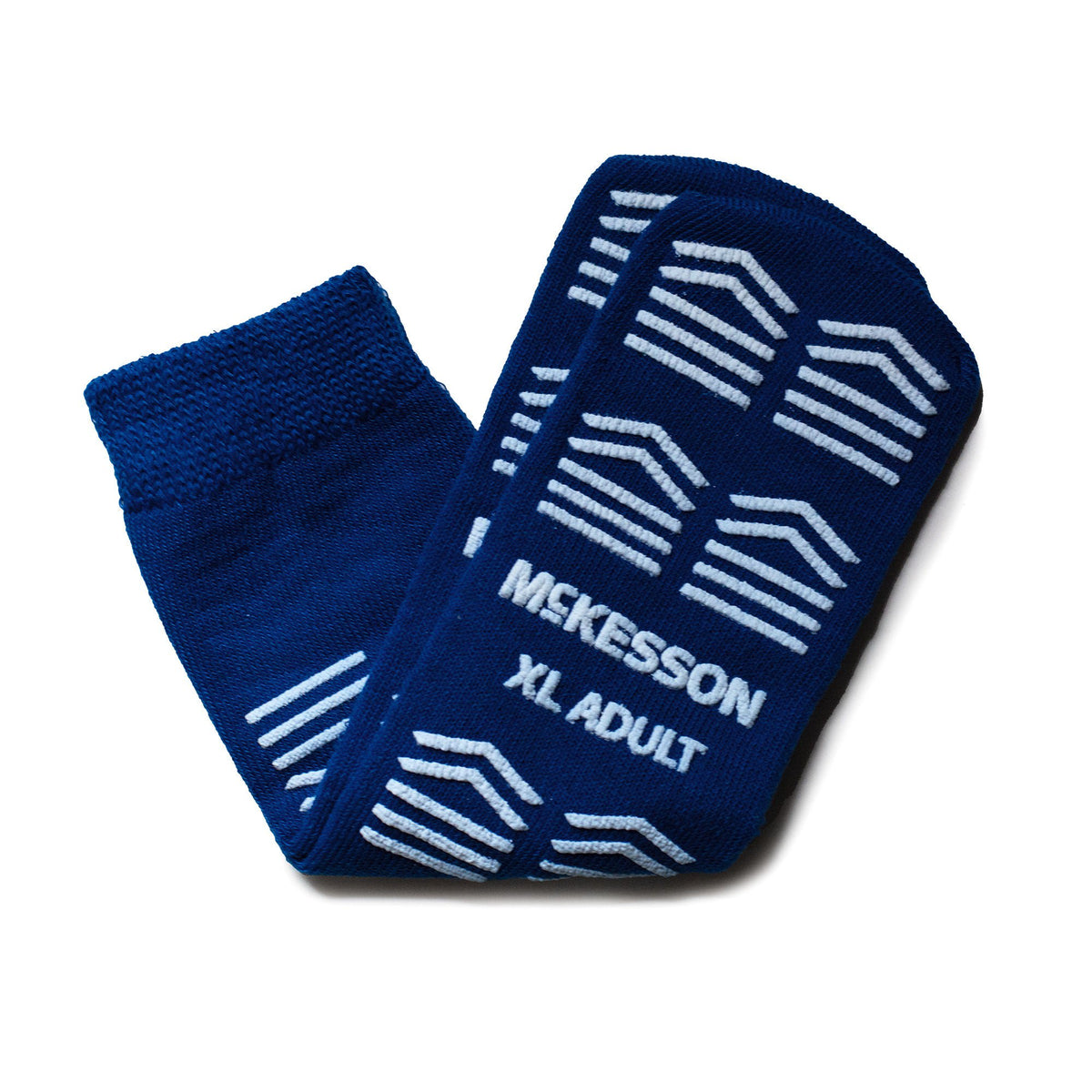 McKesson Slipper Socks, Double Tread, Extra Large, Dark Blue - Apparel>Slippers and Slipper Socks - McKesson Brand