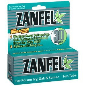 Zanfel Poison Ivy, Oak and Sumac Topical Cream-Itch Relief Zanfel Cream 1 oz. Tube