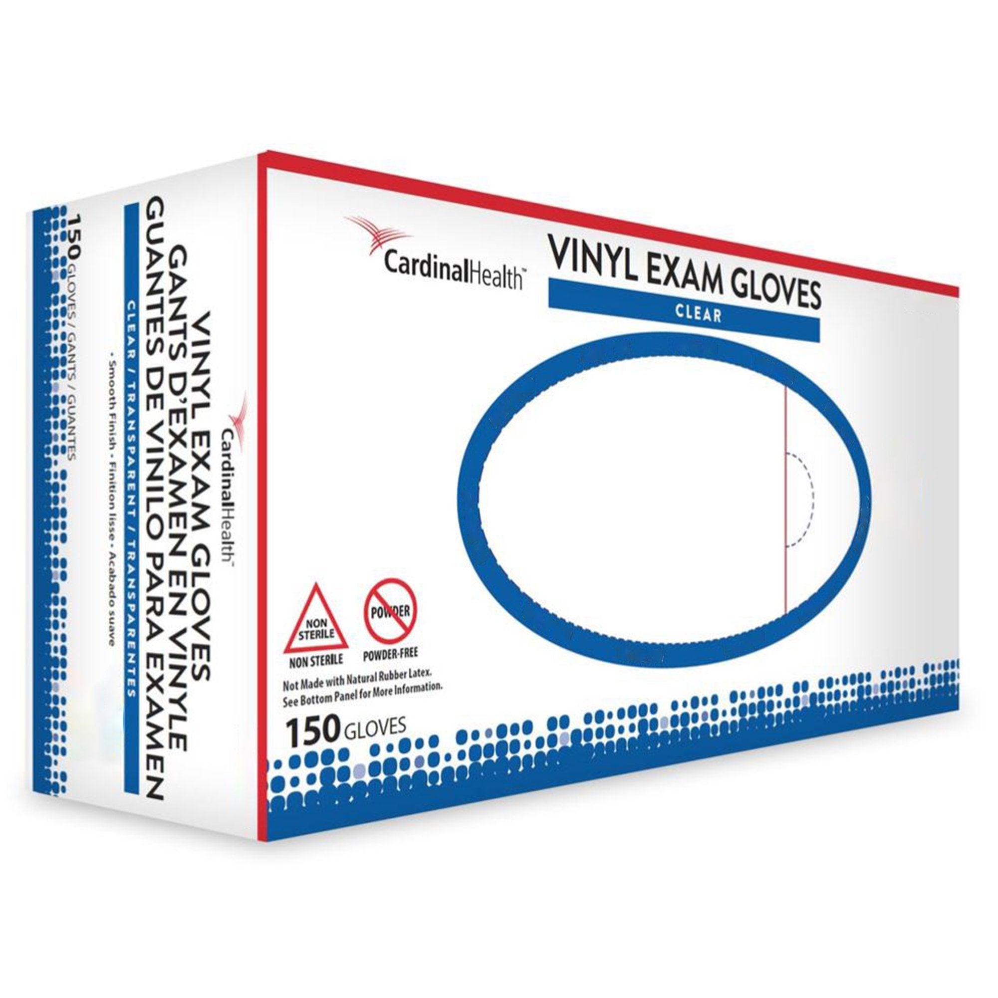 Esteem Vinyl Exam Glove, Large, Clear-Exam Glove ESTEEM Large NonSterile Vinyl Standard Cuff Length Smooth Clear Not Rated
