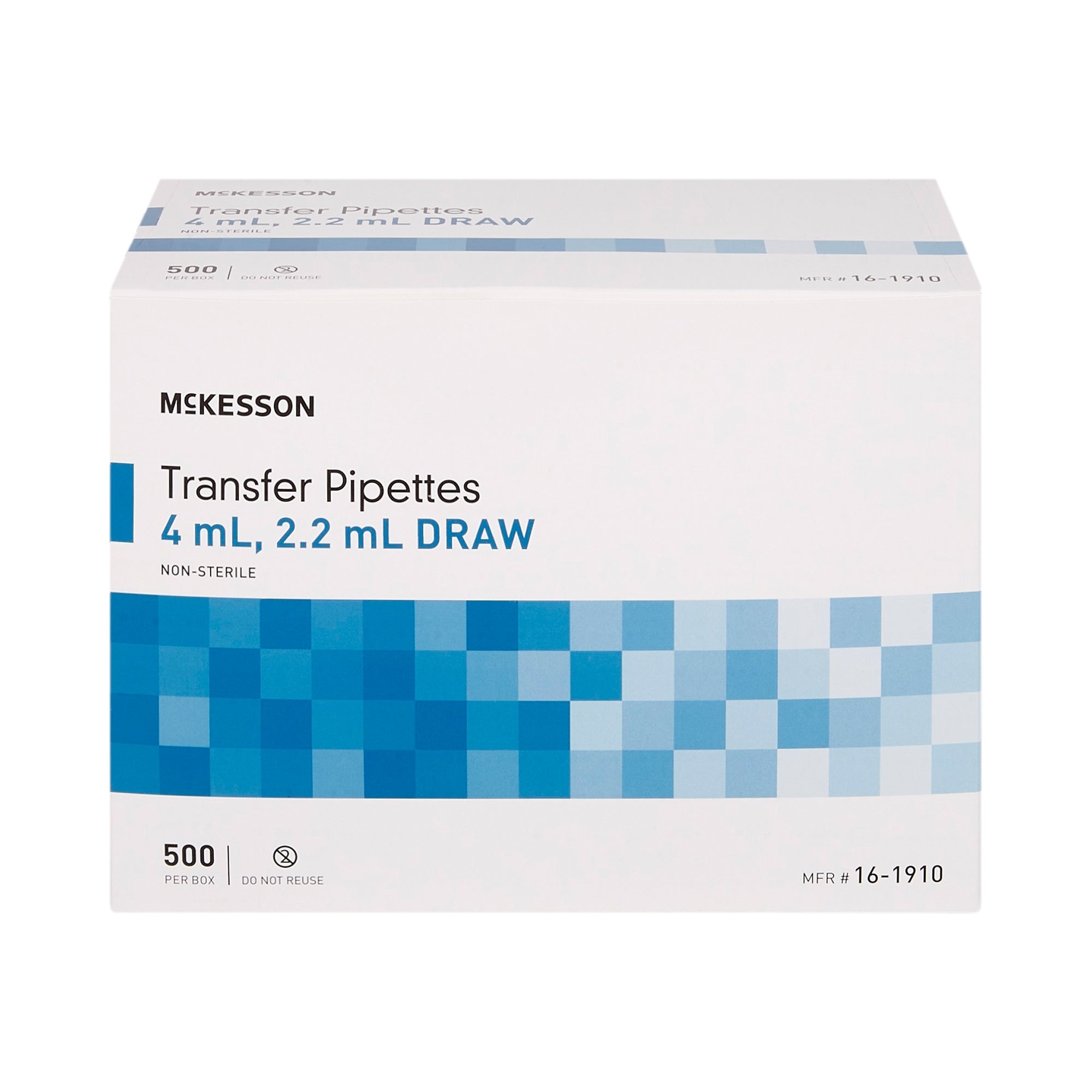 McKesson Transfer Pipette Tip, 3.9 mL, 2.2 mL Draw Volume-McKesson Transfer Pipette 3.9 mL Capacity 0.5 to 1 mL Graduation Increments NonSterile