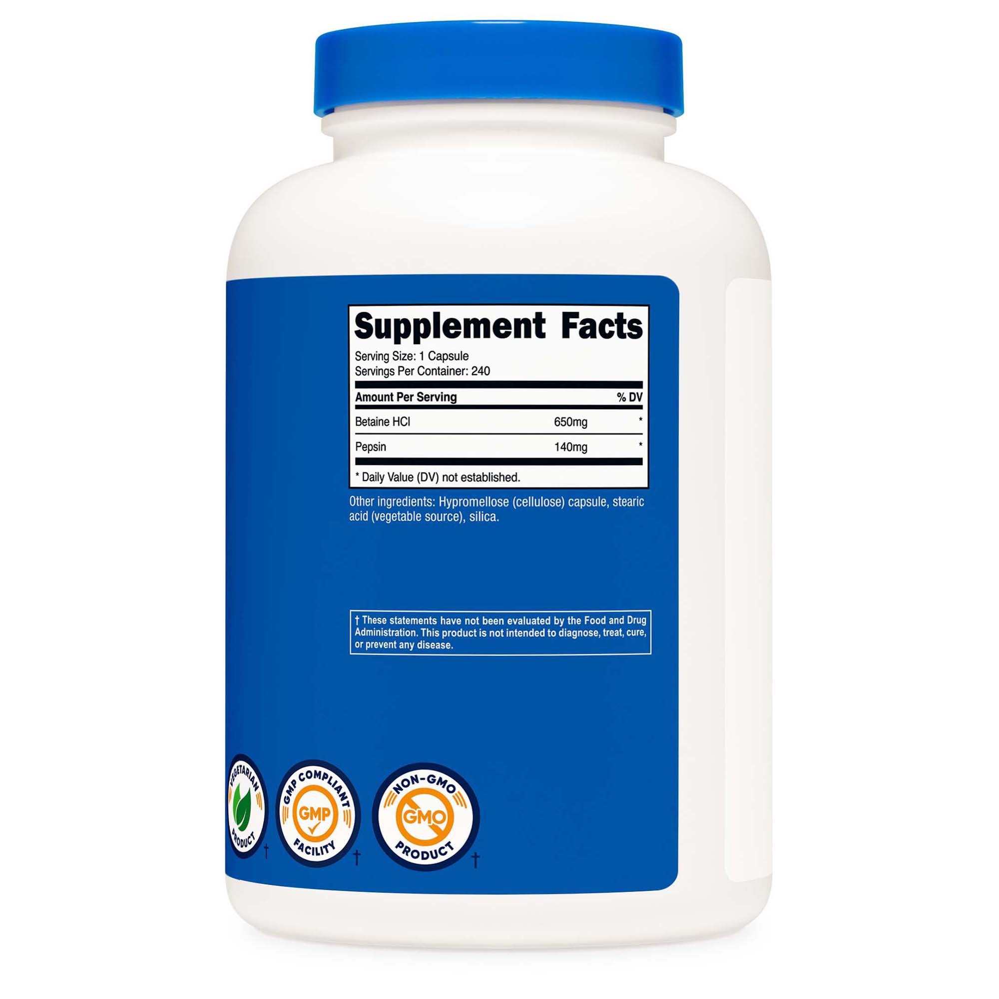 VITAMIN, CAP BETAINE HCL + PE PSIN 790MG (240/BT 12BT/CS)