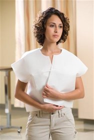 Graham Medical Exam Cape-Exam Cape White One Size Fits Most Front / Back Opening Without Closure Unisex