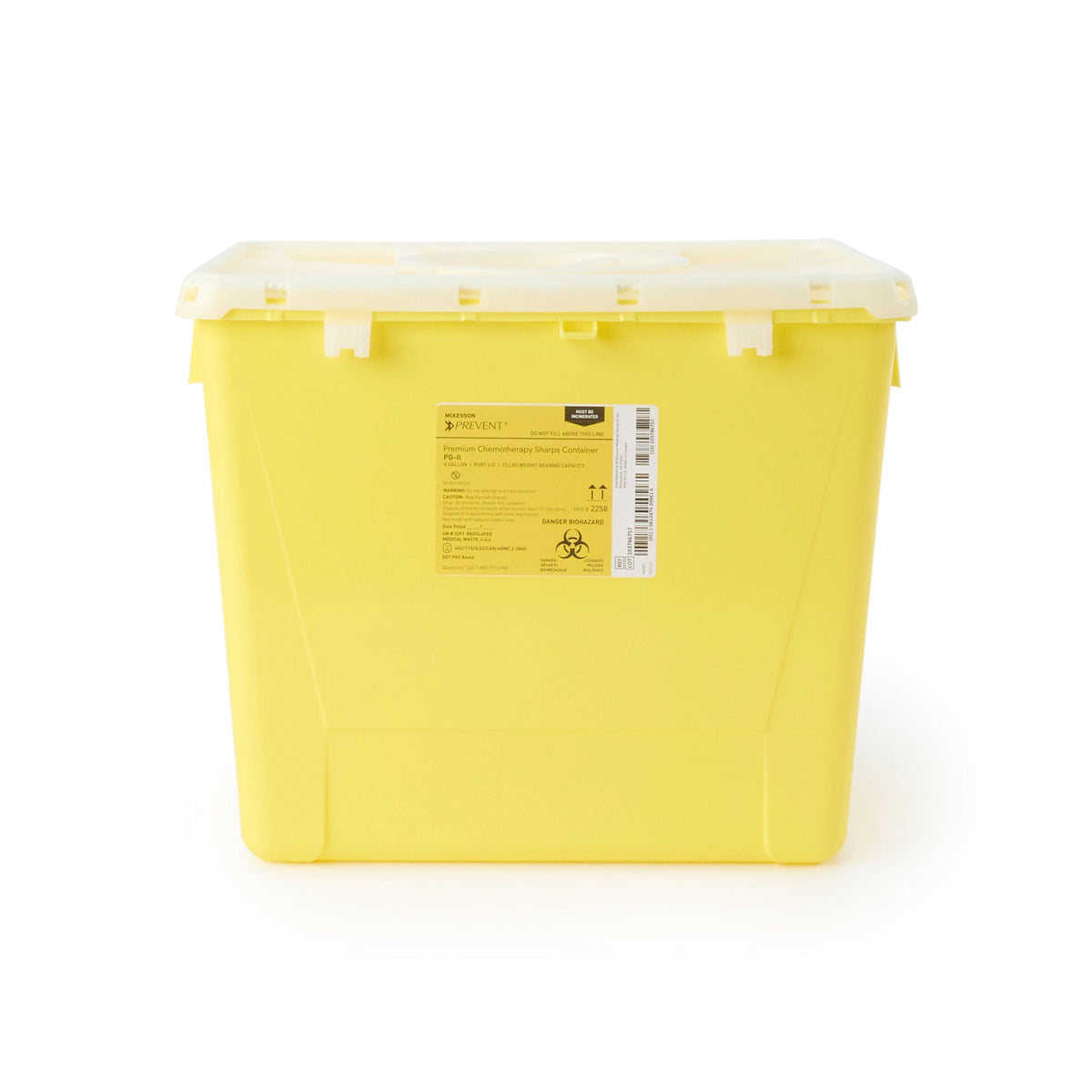 McKesson Prevent® Sharps Container, 8 Gallon, 13-1/2 x 17-3/10 x 13 Inch - Needles and Syringes>Sharps Collectors>Sharps C...