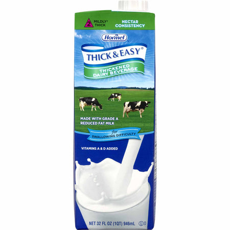 Thick & Easy Dairy Nectar Consistency Milk Thickened Beverage, 32-ounce carton-Thickened Beverage Thick & Easy Dairy 32 oz. Carton Milk Flavor Liquid IDDSI Level 2 Mildly Thick