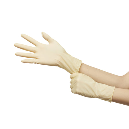 McKesson Confiderm Latex Exam Glove, Extra Large, Ivory-Exam Glove McKesson Confiderm X-Large NonSterile Latex Standard Cuff Length Smooth Ivory Not Rated