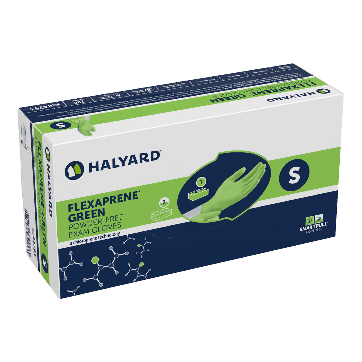 Flexaprene Green Chloroprene Exam Glove, Small - Gloves>Exam Gloves - O&M Halyard Inc