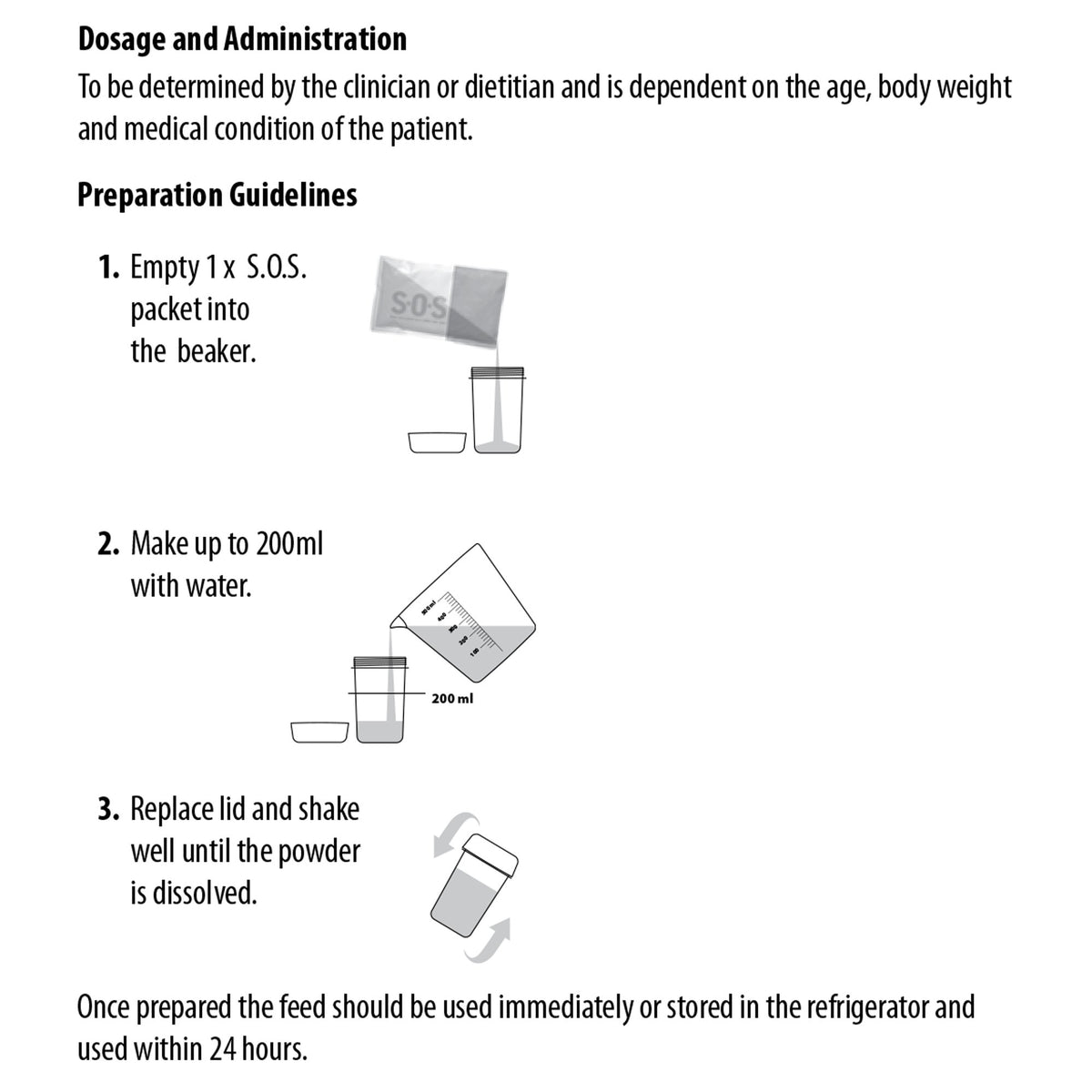 S.O.S. 20 Medical Food for use as an Emergency Regimen in the Dietary Management of Inborn Errors of Metabolism-Oral Supplement S.O.S. 20 Neutral Flavor Powder 42 Gram Individual Packet
