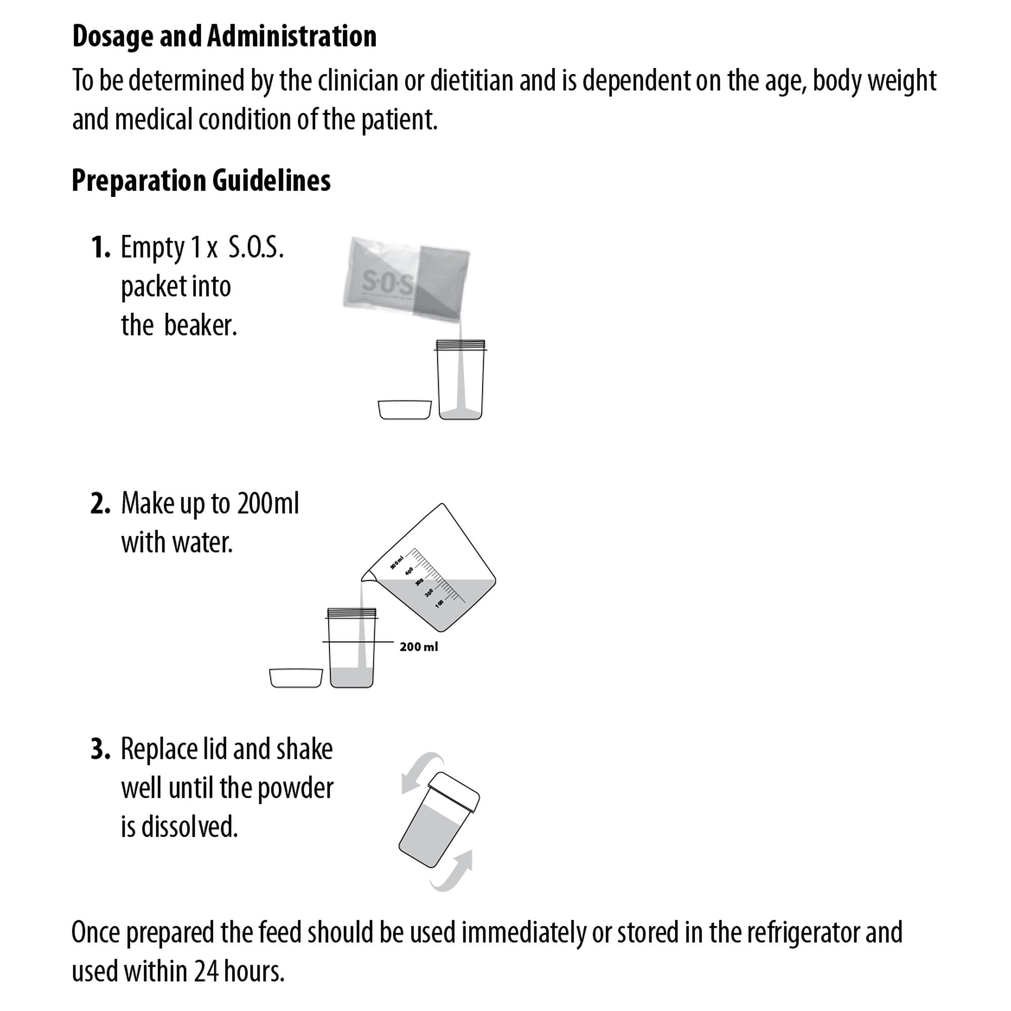 S.O.S. 20 Medical Food for use as an Emergency Regimen in the Dietary Management of Inborn Errors of Metabolism-Oral Supplement S.O.S. 20 Neutral Flavor Powder 42 Gram Individual Packet