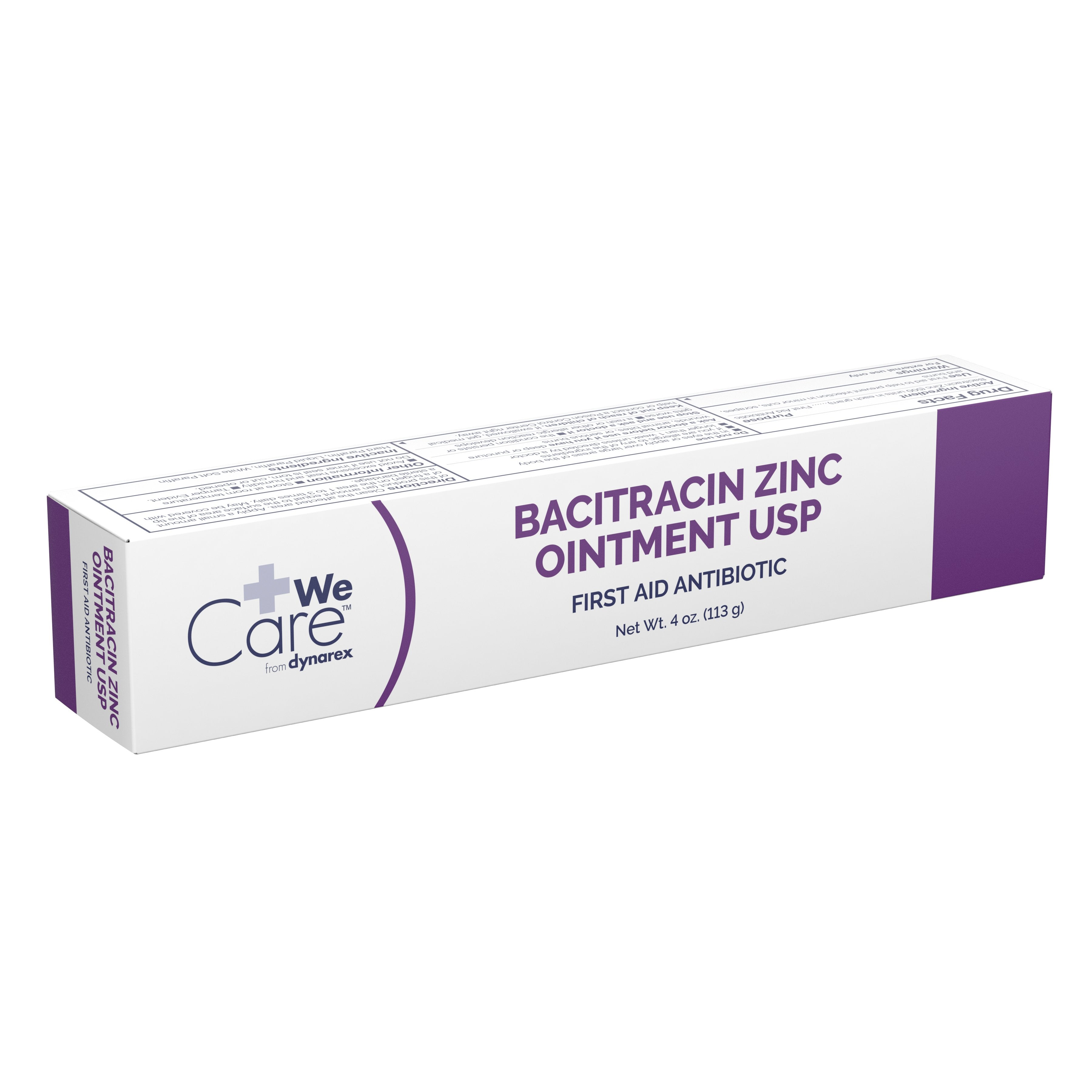 WeCare Bacitracin Zinc First Aid Antibiotic-First Aid Antibiotic WeCare Ointment 4 oz. Tube
