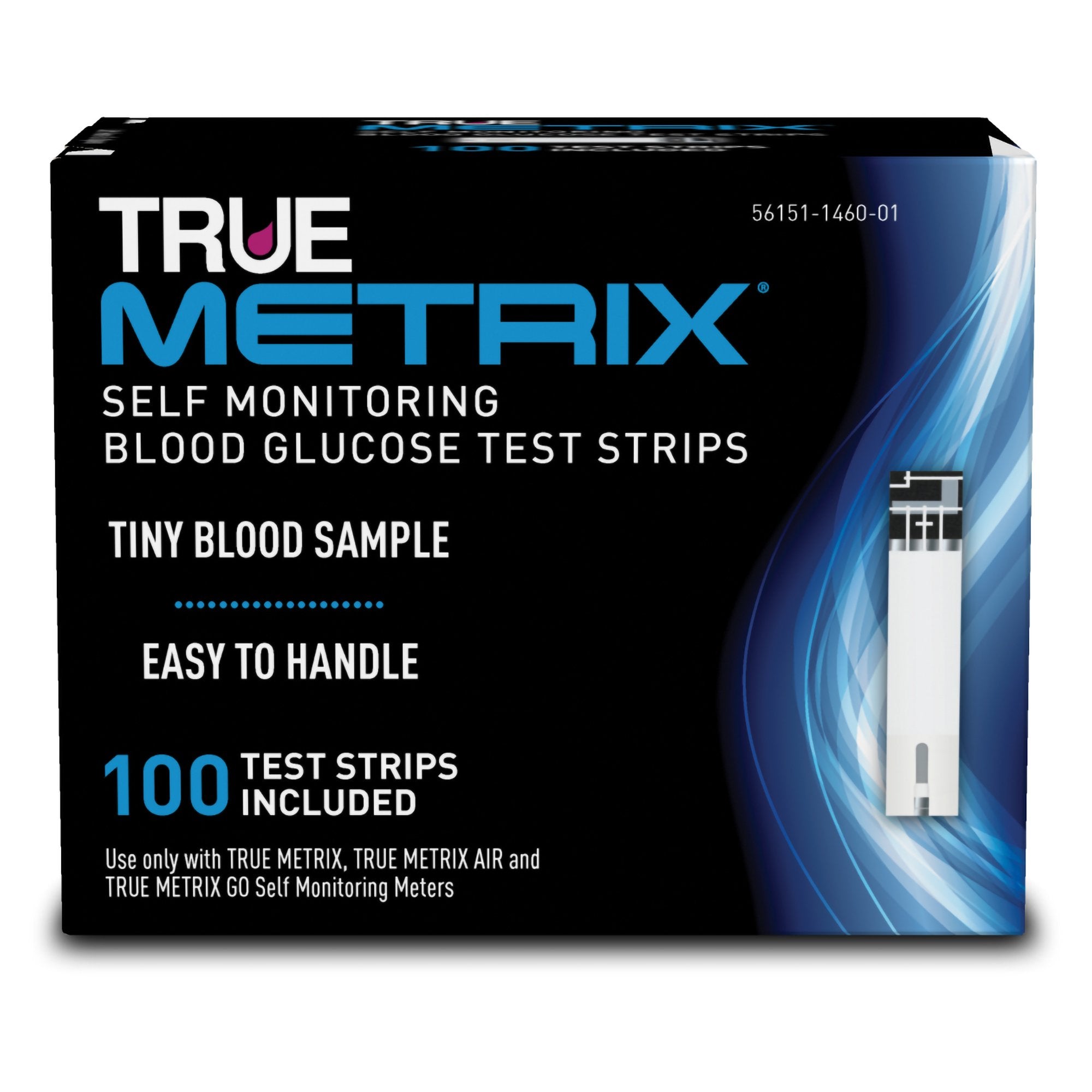 True Metrix Self Monitoring Blood Glucose Test Strips-Blood Glucose Test Strips McKesson 100 per Box