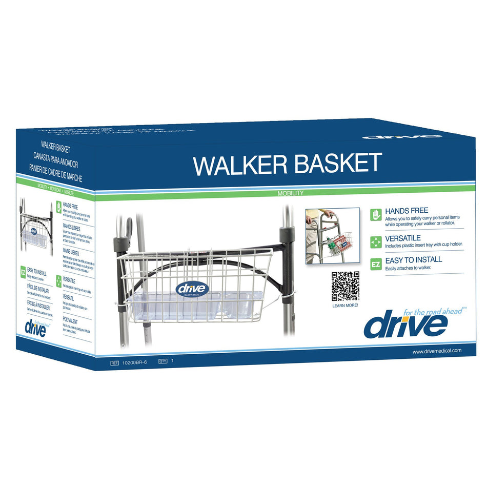 drive� Walker Basket, Aluminum, Plastic Insert Included-drive� Basket For Walker