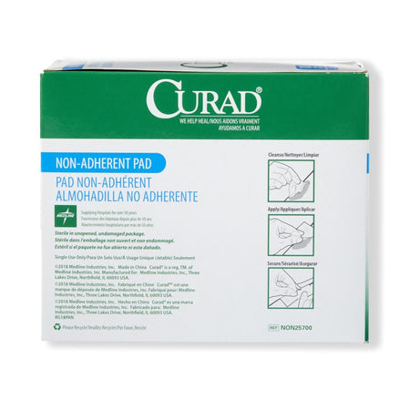 Curad Nonadherent Dressing, 2 x 3 Inch-Non-Adherent Dressing Curad 2 X 3 Inch Sterile 100 per Pack