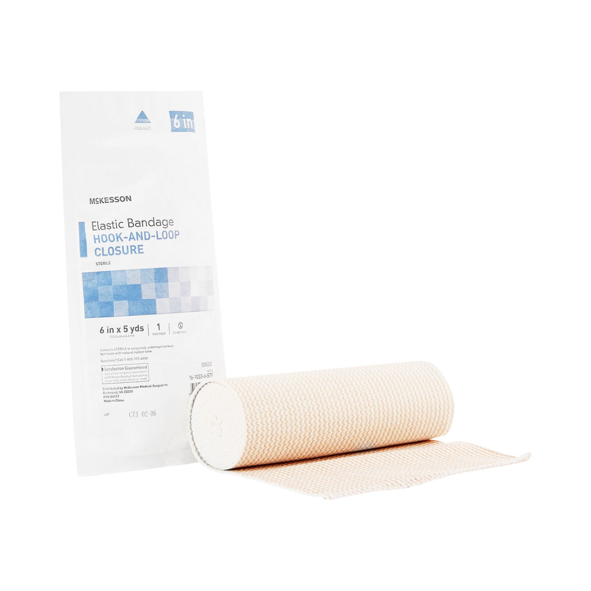 McKesson hook-and-loop closure Elastic Bandage, 6 Inch x 5 Yard - Wound Care>General Wound Care>Compression Bandages - McK...