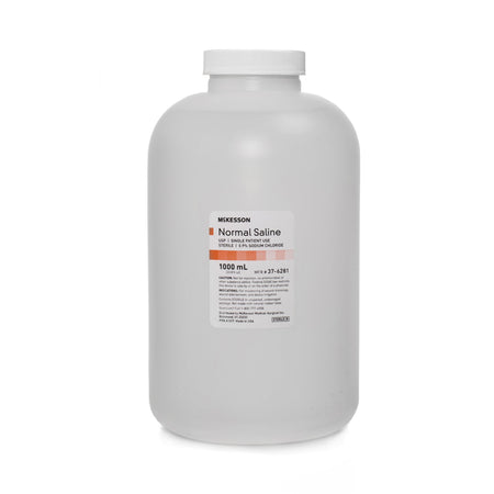 McKesson Irrigation Solution, 1000 mL-"Irrigation Solution - OTC McKesson 0.9% Sodium Chloride Not for Injection Bottle 1,000 mL"
