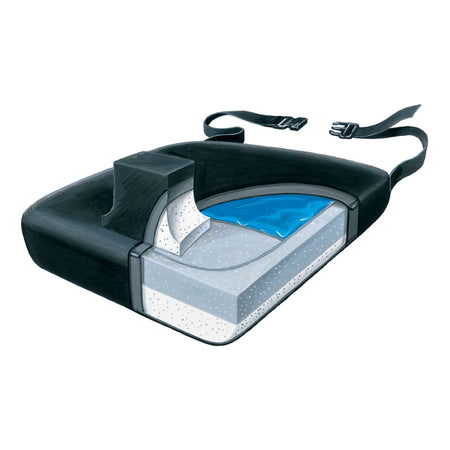 SkiL-Care� Leg Abductor Cushion, 18 in. W x 16 in. D x 3.5 in. H, Gel / Foam, Black, Non-inflatable-Pommel Seat Cushion Skil-Care� 18 W X 16 L X 3-1/2 D Inch Foam