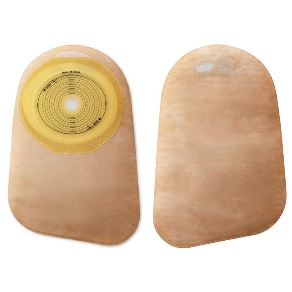 Premier One-Piece Closed End Beige Colostomy Pouch, 9 Inch Length, 1-Inch Stoma-"Ostomy Pouch Premier One-Piece System 9 Inch Length Flat, Pre-Cut 1 Inch Stoma Closed End"
