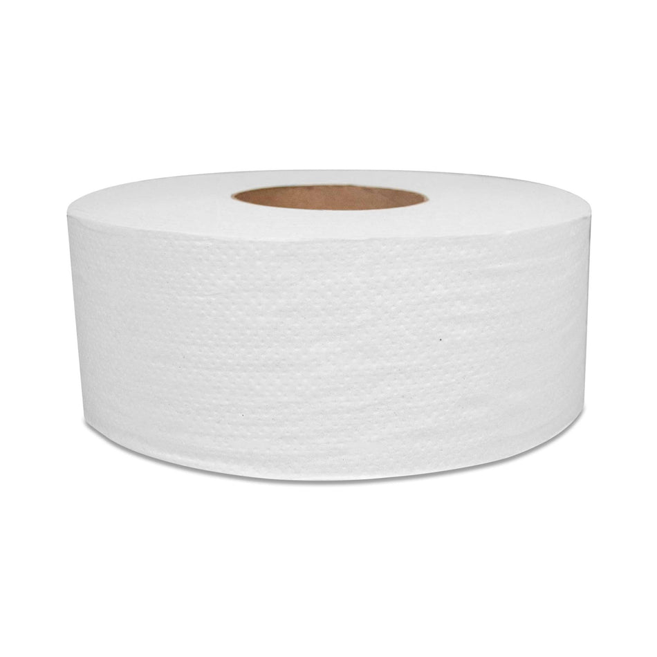Mor-Soft 2 Ply Jumbo Bath Tissue, 9 Inch x 700 Foot-Toilet Tissue Millennium Mor-soft White 2-Ply Jumbo Size Cored Roll Continuous Sheet 9 Inch X 700 Foot