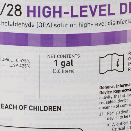 McKesson OPA High Level Disinfectant, 1 gal. Jug-OPA High-Level Disinfectant McKesson OPA/28 RTU Liquid 1 gal. Jug Reusable