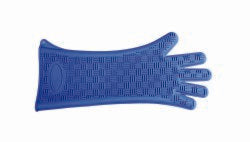 Silicone Heat Glove Heat Resistant Glove-Heat Resistant Glove Silicone Heat Glove One Size Fits Most Silicone Blue 16.9 Inch Straight Cuff NonSterile