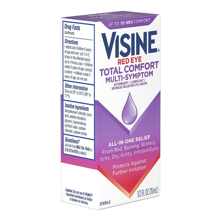 Visine Red Eye Total Comfort Multi-Symptom Eye Drops-Redness Relief