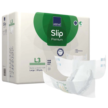 Abena Slip Premium L3 Incontinence Brief, Large-Unisex Adult Incontinence Brief Abena Slip Premium L3 Large Disposable Heavy Absorbency