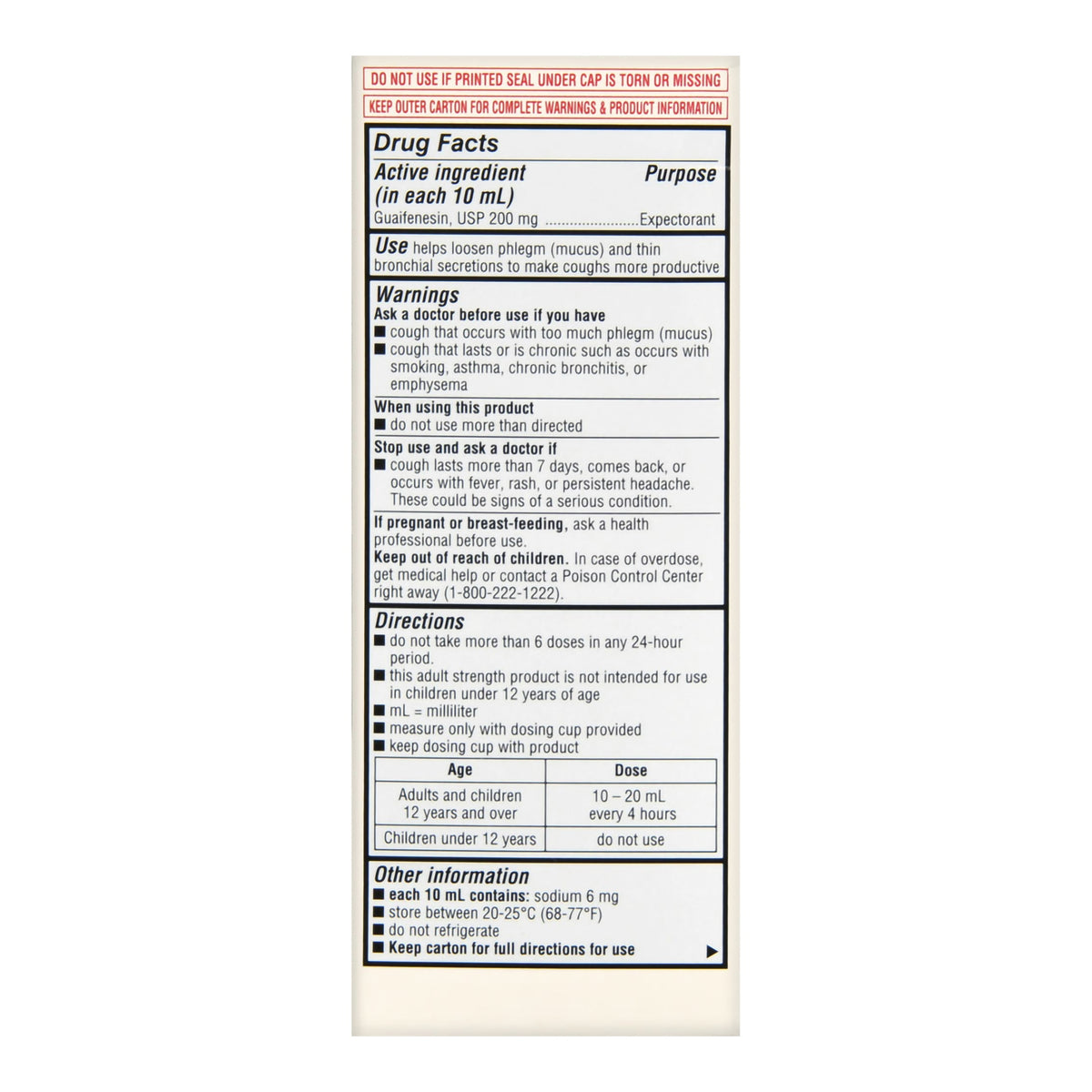 Thrive & Foster Guaifenesin Cold and Cough Relief-Cold and Cough Relief Foster & Thrive 200 mg / 5 mL Strength Syrup 4 oz.