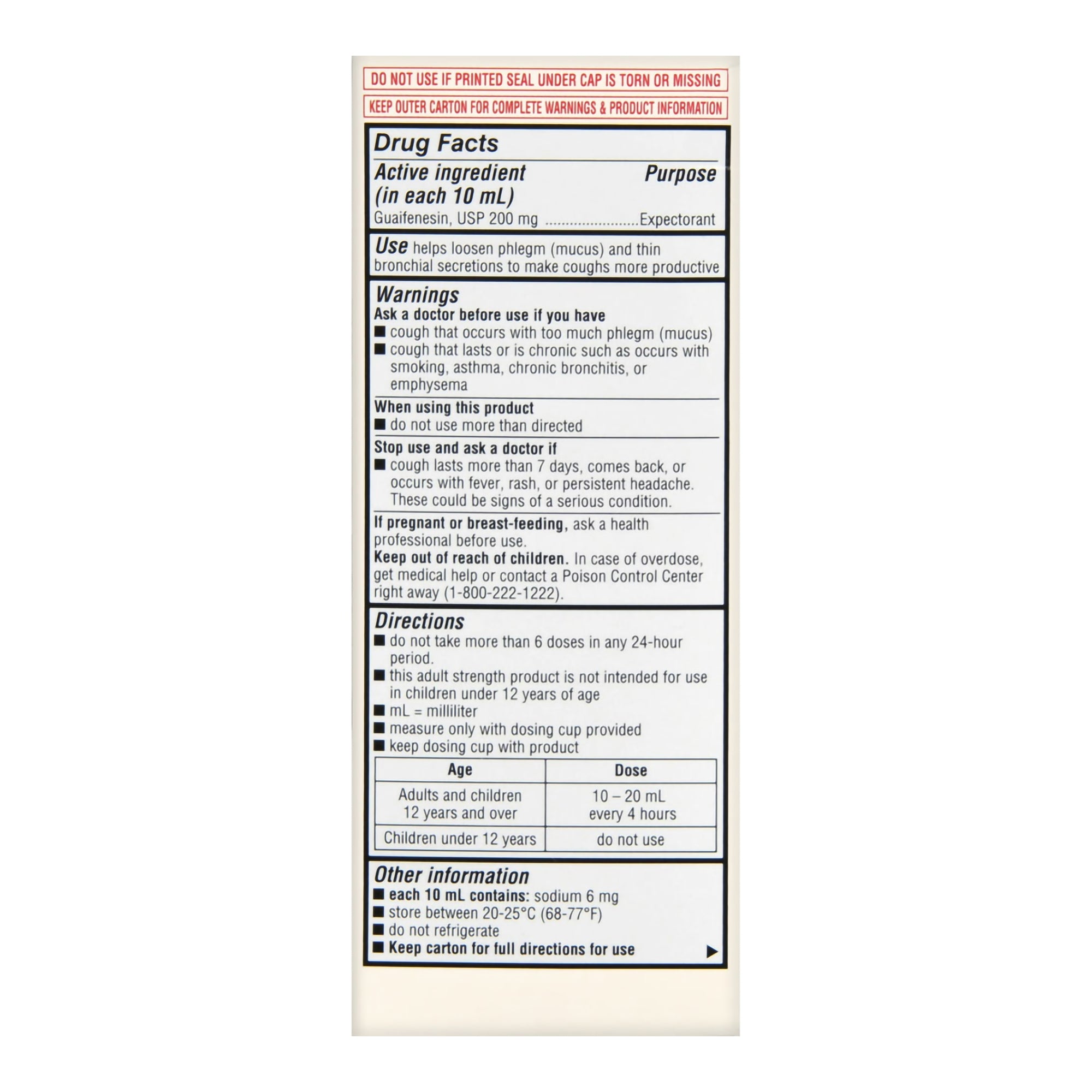 Thrive & Foster Guaifenesin Cold and Cough Relief-Cold and Cough Relief Foster & Thrive 200 mg / 5 mL Strength Syrup 4 oz.