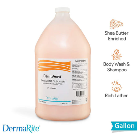 DermaVera Skin & Hair Cleanser, Scented, 1 gal. Jug-Shampoo and Body Wash DermaVera 1 gal. Jug Scented