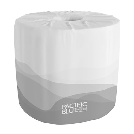 Pacific Blue Basic Toilet Tissue-Toilet Tissue envision White 2-Ply Standard Size Cored Roll 550 Sheets 4 X 4-1/20 Inch