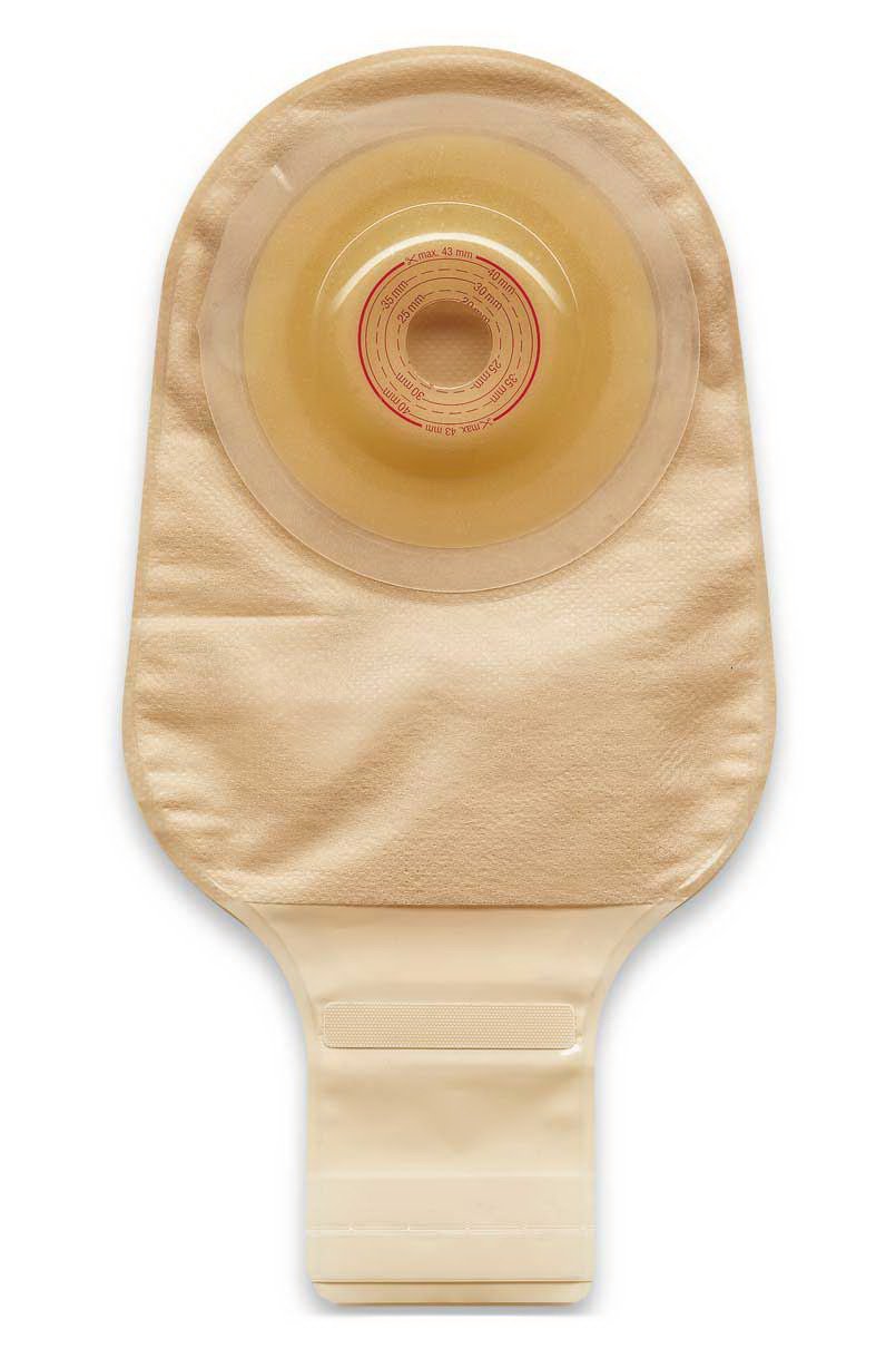 Esteem + Flex Drainable Opaque Ostomy Pouch, 1-3/8 Inch Stoma-"Ostomy Pouch Esteem + Flex One-Piece System Convex V1, Pre-Cut 1-3/8 Inch Stoma Drainable"