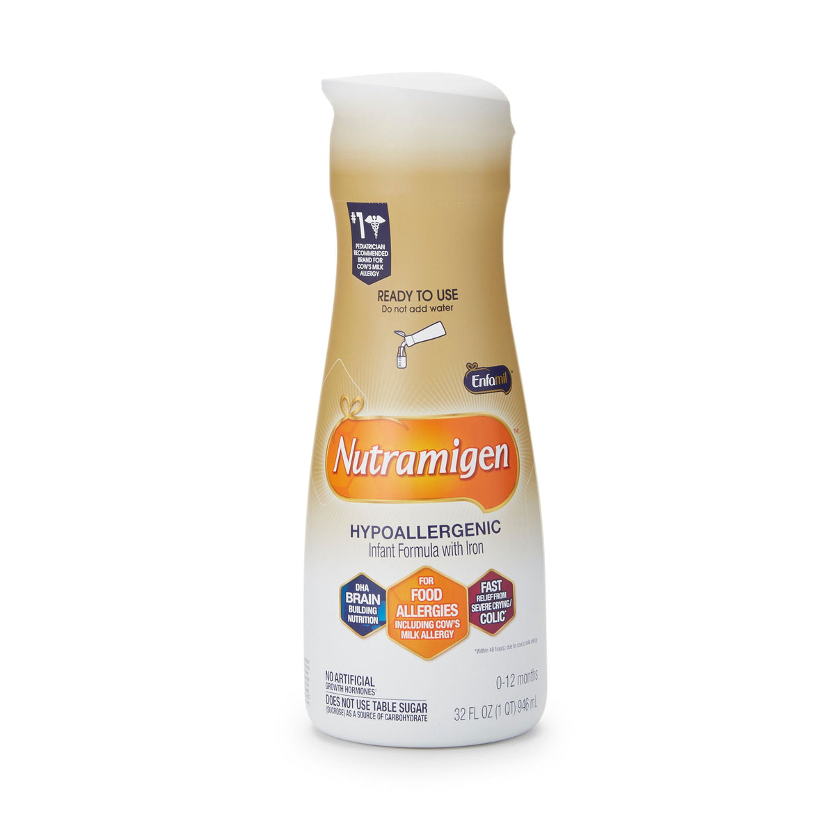 Nutramigen® Ready to Use Infant Formula, 1-quart bottle - Nutritionals and Feeding Supplies>Nutritionals>Infant & Pediatri...