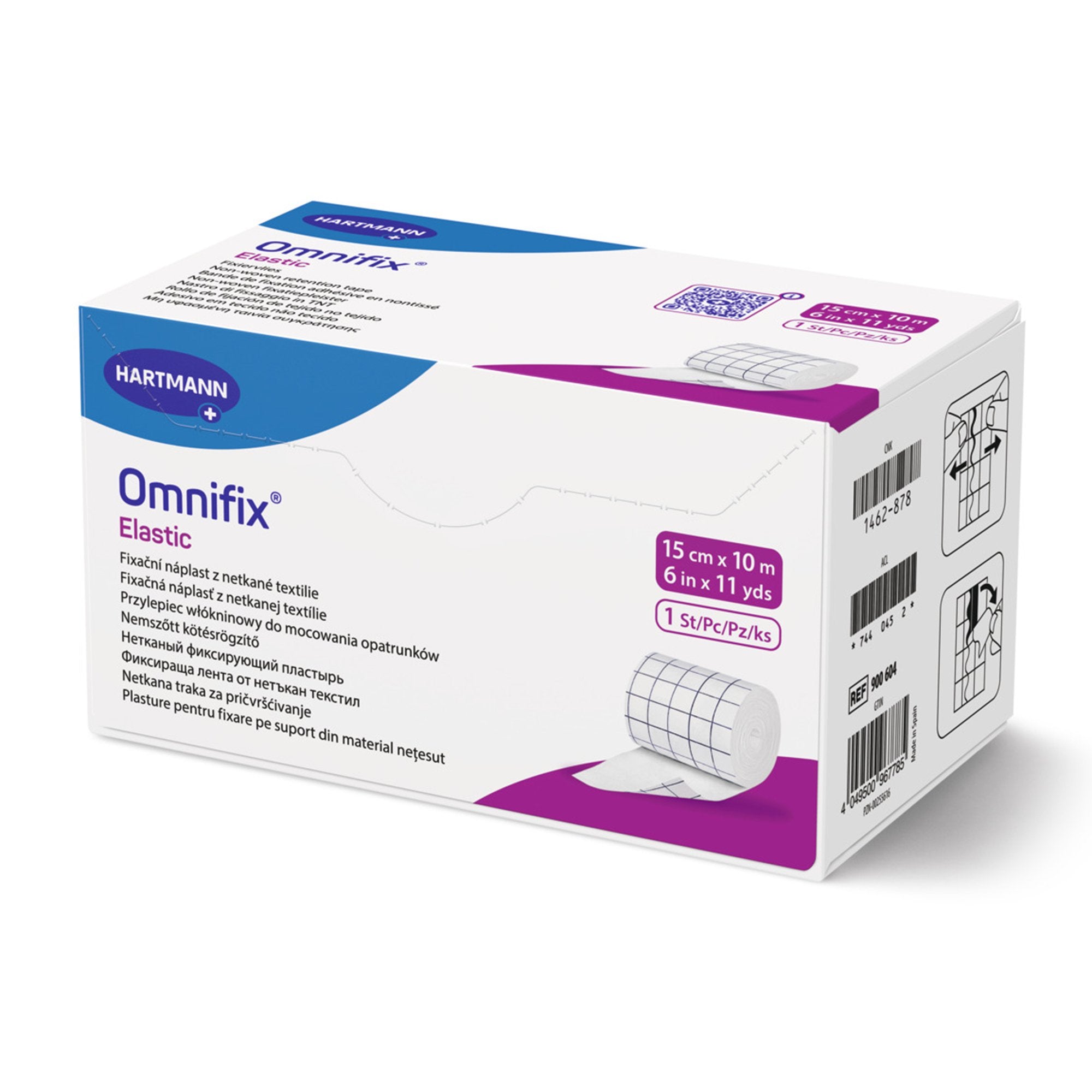 Omnifix Nonwoven Dressing Retention Tape, 6 Inch x 10 Yard, White-Dressing Retention Tape with Liner Omnifix Elastic White 6 Inch X 11 Yard Nonwoven NonSterile