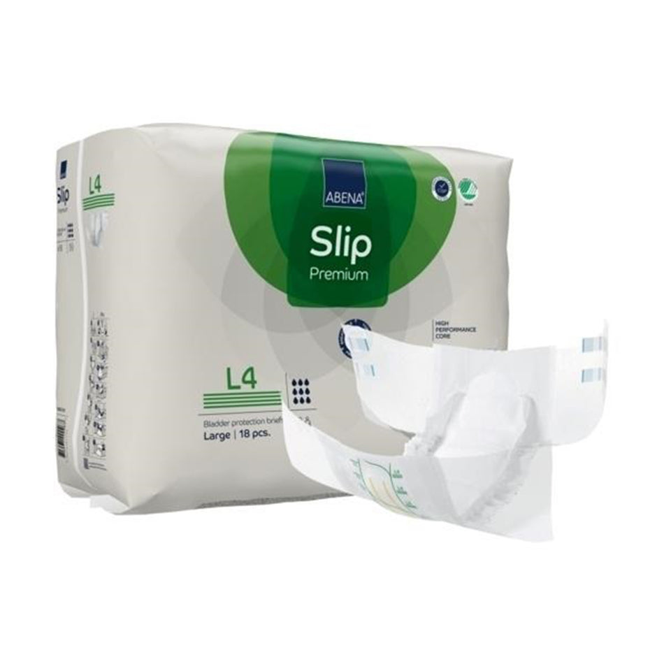 Abena Slip Premium L4 Incontinence Brief, Large-Unisex Adult Incontinence Brief Abena Slip Premium L4 Large Disposable Heavy Absorbency