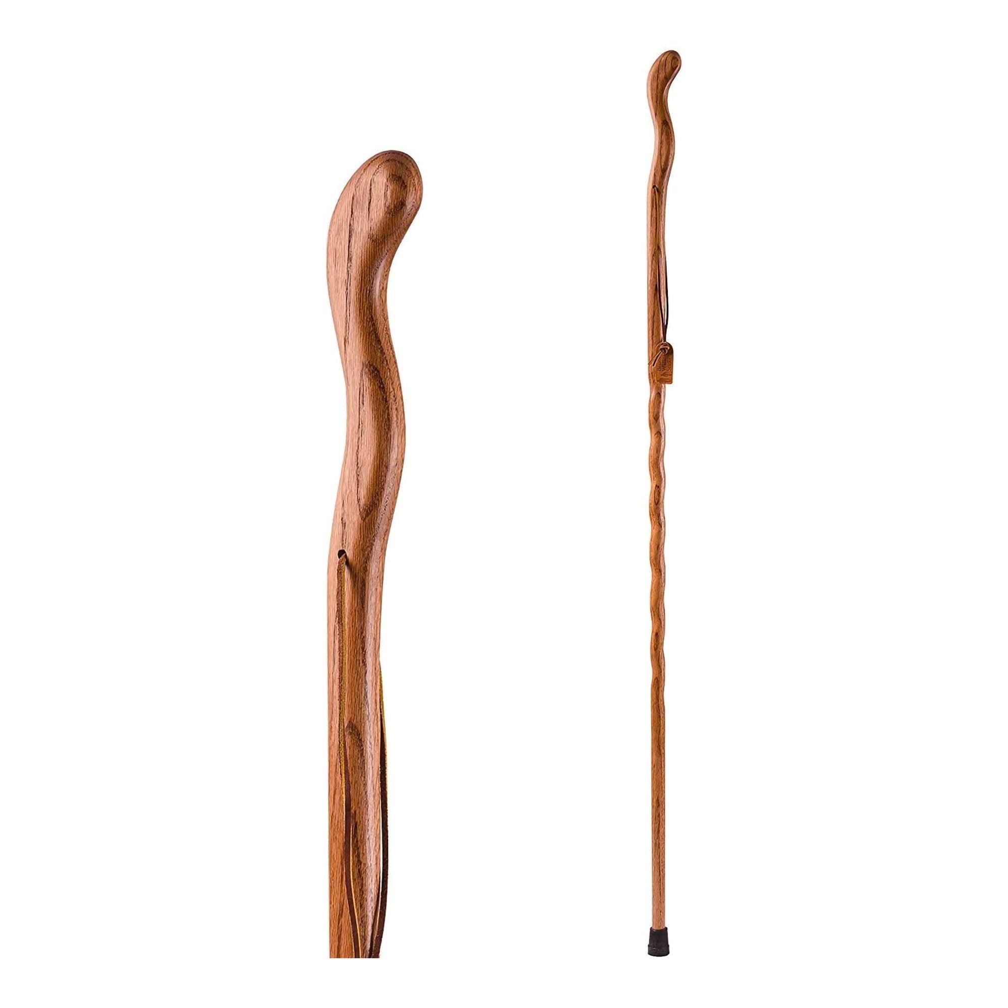 Brazos Twisted Oak Ergonomic Fitness Handcrafted Walking Stick, 55-Inch, Tan-Walking Stick Brazos Twisted Fitness Walker Wood 55 Inch Height Tan