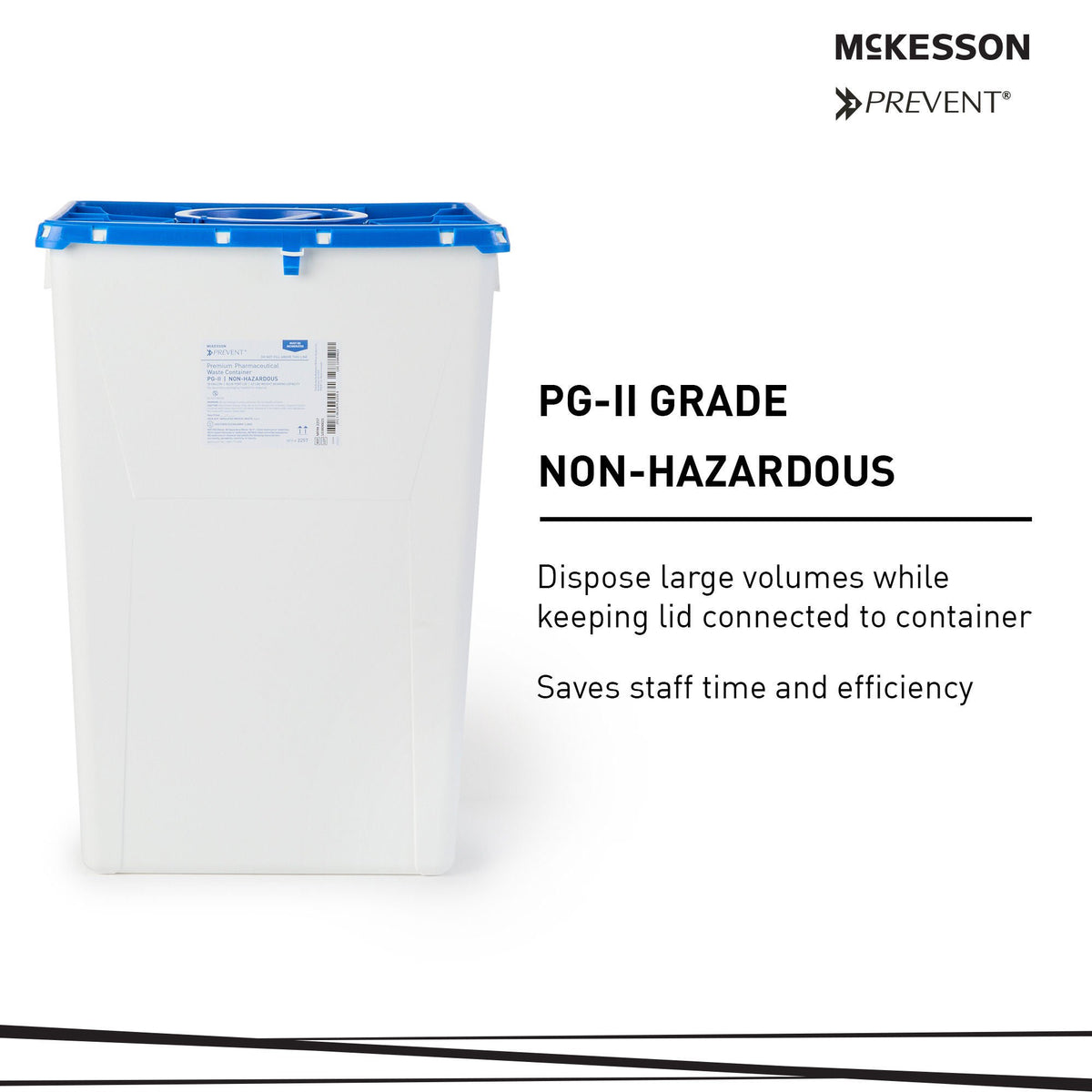 McKesson Prevent® Pharmaceutical Waste Container, 18 Gallon Capacity - Needles and Syringes>Sharps Collectors>Sharps Conta...