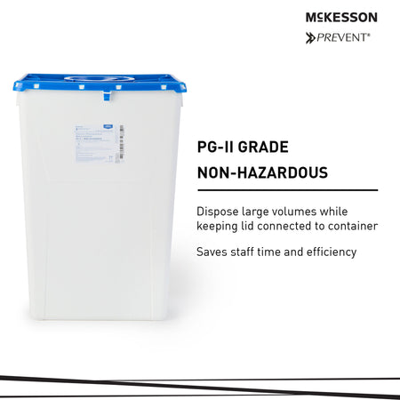 McKesson Prevent® Pharmaceutical Waste Container, 18 Gallon Capacity - Needles and Syringes>Sharps Collectors>Sharps Conta...