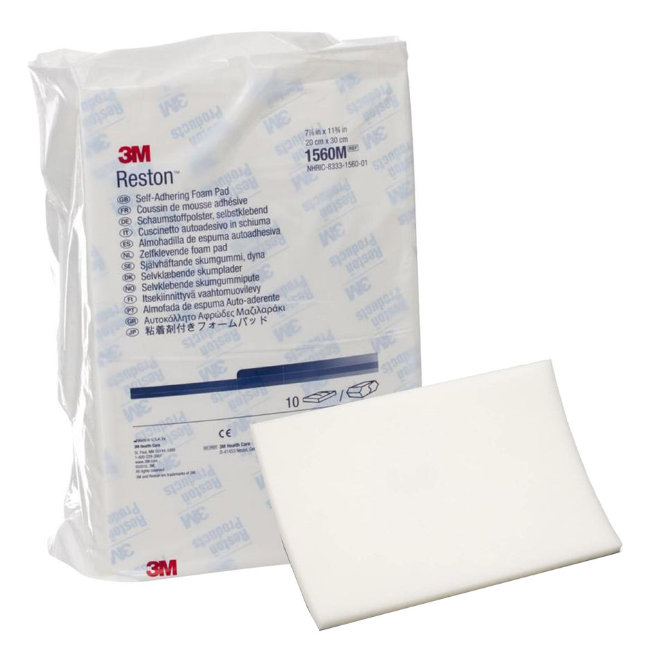 3M Reston Self-Adhering Pad, 7-7/8 x 11 Inch-Orthopedic Padding Adhesive 3M Reston 7.875 X 11.75 Inch Foam NonSterile