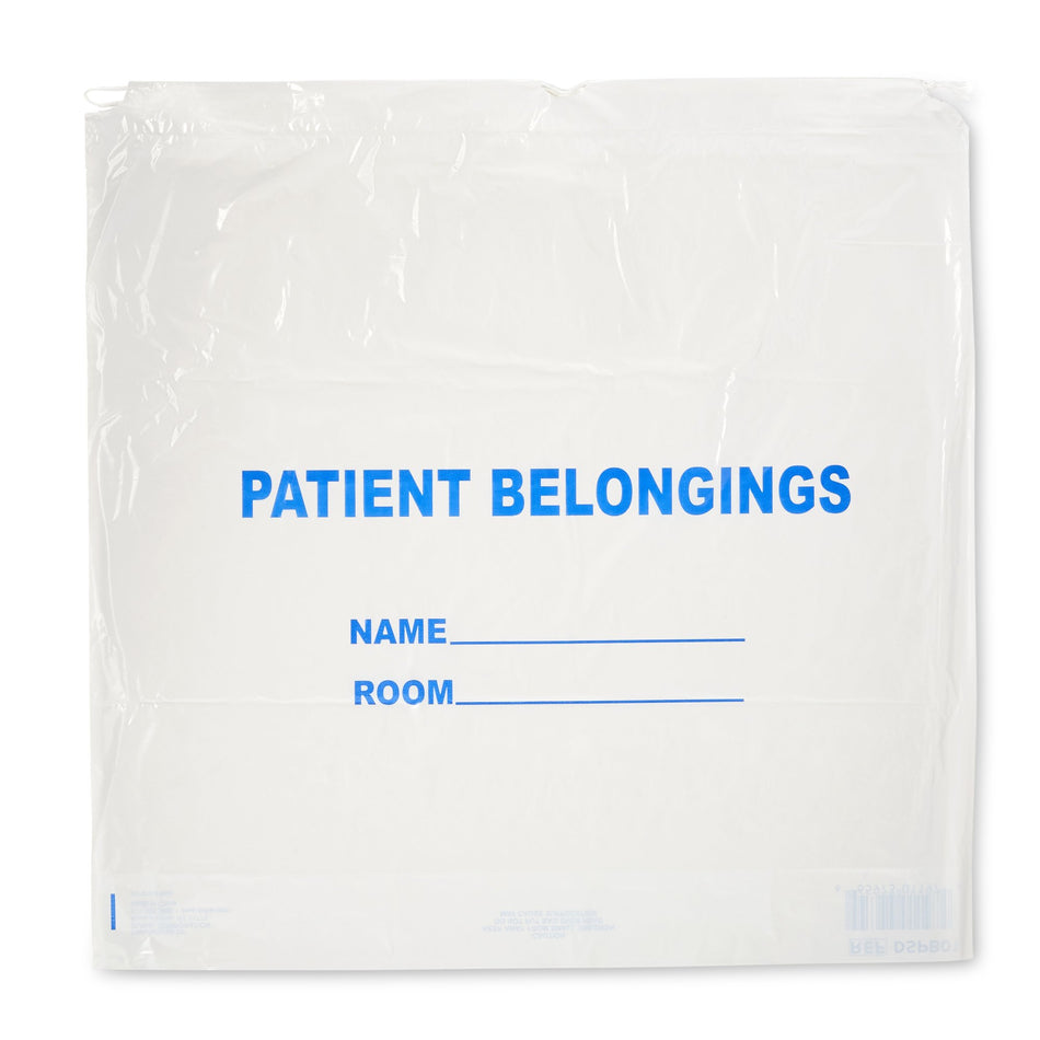 Dukal Patient Belongings Bag, White-Patient Belongings Bag DawnMist 20 X 20 Inch Polyethylene Drawstring Closure White