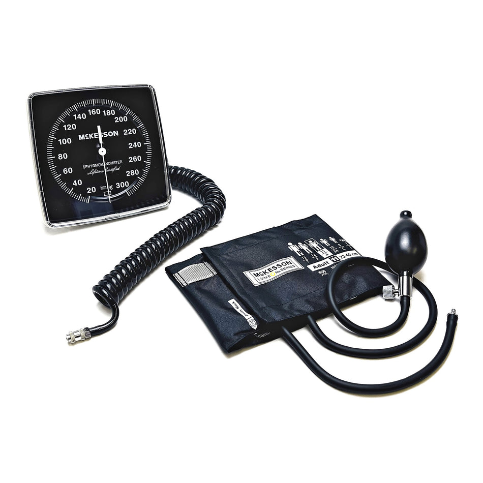 McKesson Lumeon Aneroid Sphygmomanometer-Aneroid Sphygmomanometer Unit McKesson LUMEON Adult Cuff Nylon Cuff 23 - 40 cm Wall Mount