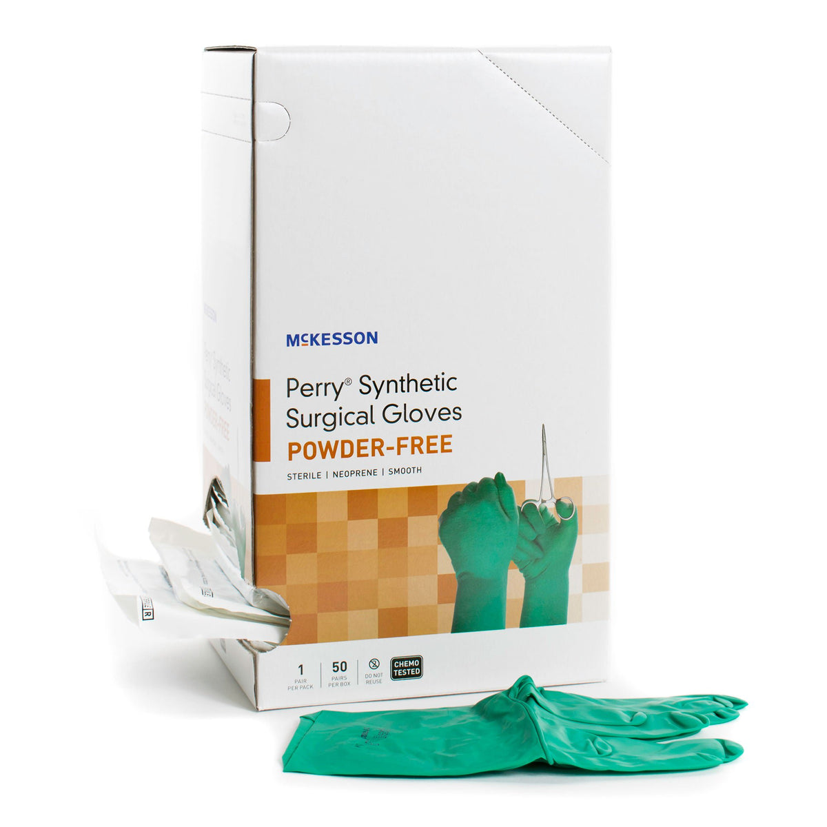 McKesson Perry® Performance Plus Polychloroprene Surgical Glove, Size 9, Green - Gloves>Surgical Gloves - McKesson Brand