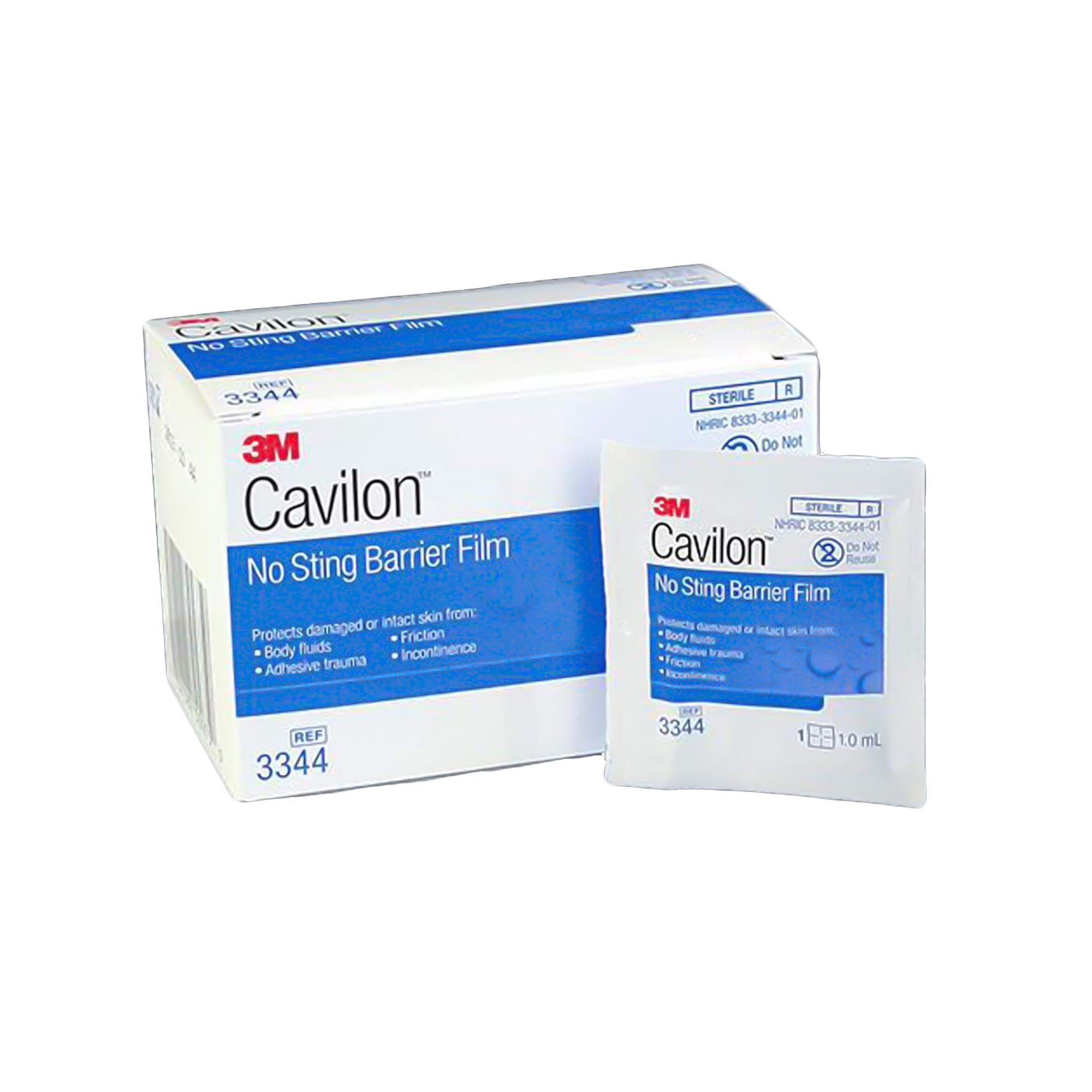 3M Cavilon Barrier Film Wipes, No Sting, Sterile-Skin Barrier Wipe 3M Cavilon No Sting 35 to 65% Strength Hexamethyldisiloxane / Isooctane / Acrylate Terpolymer / Polyphenylmethylsiloxane Individual Packet Sterile