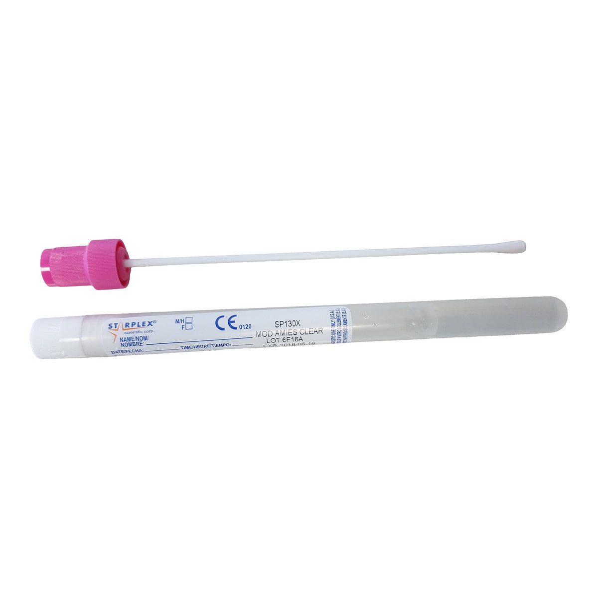 Starswab II Specimen Collection and Transport System with Amies Agar Gel without Charcoal Additive-Starswab II Specimen Collection and Transport System 6 Inch Length Sterile