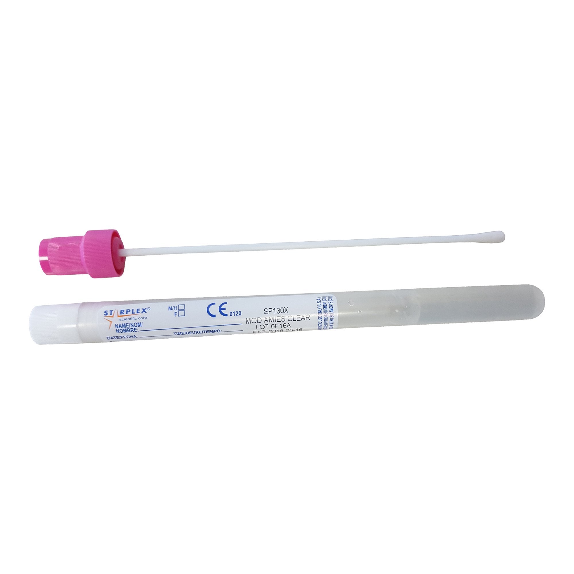 Starswab II Specimen Collection and Transport System with Amies Agar Gel without Charcoal Additive-Starswab II Specimen Collection and Transport System 6 Inch Length Sterile