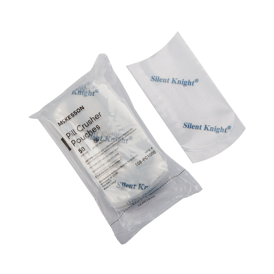 McKesson Pill Crusher Pouch-"Pill Crusher Pouch McKesson Silent Knight 2 X 4-1/2 Inch, Clear, Plastic"