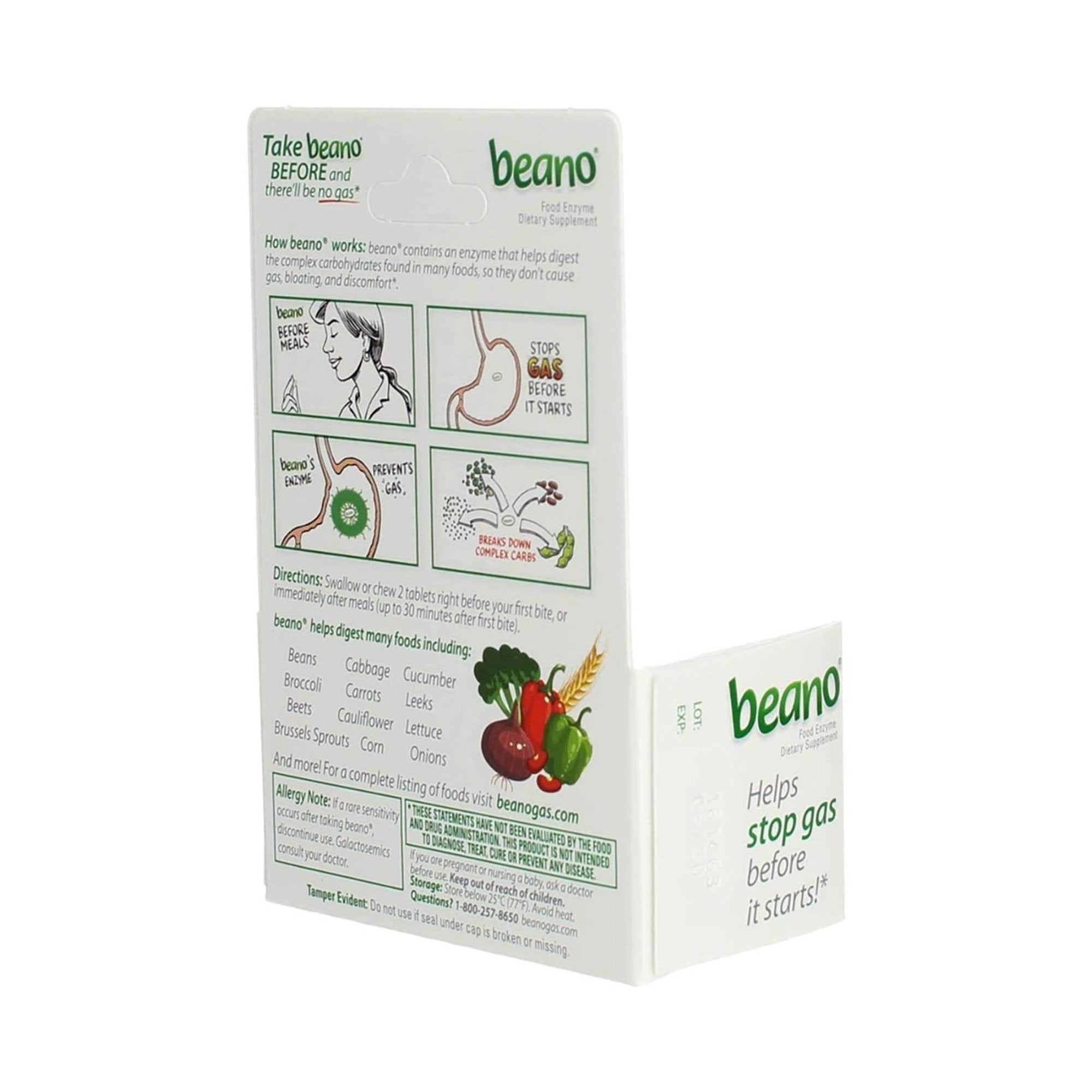 Beano Food Enzyme Tablets, Extra Strength-Gas Relief Beano 300 GALU Strength Tablet 30 per Bottle
