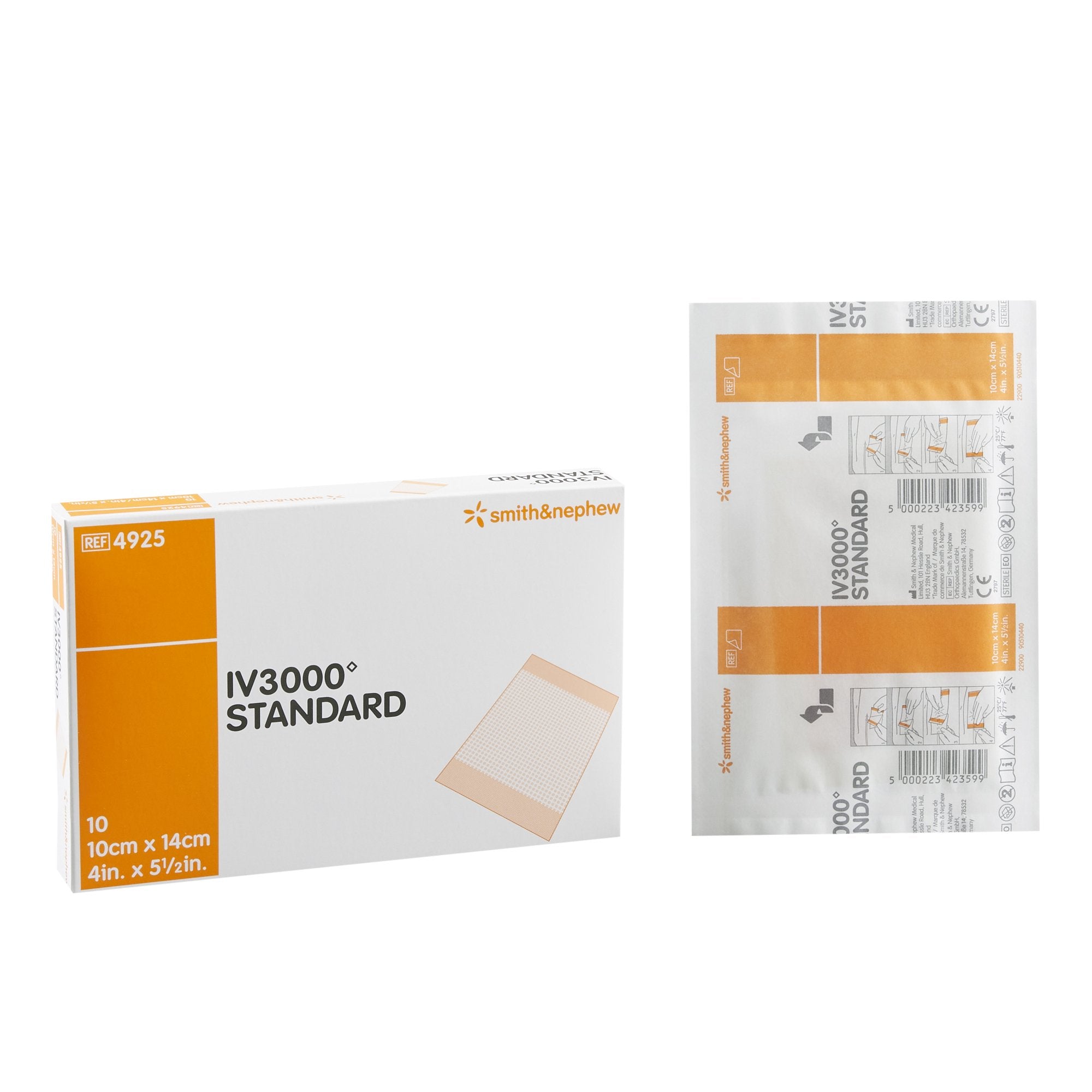 IV3000 Catheter Securement Dressing, 4 x 5 Inch-Catheter Securement Dressing IV3000 Film 4 X 5 Inch Sterile
