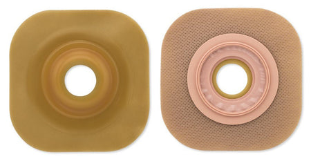New Image Skin Barrier-"Ostomy Barrier New Image Trim to Fit, Standard Wear Adhesive Tape Borders 44 mm Flange Green Code System Flexwear Up to 1 Inch Opening"