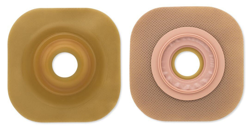 New Image Skin Barrier-"Ostomy Barrier New Image Trim to Fit, Standard Wear Adhesive Tape Borders 44 mm Flange Green Code System Flexwear Up to 1 Inch Opening"